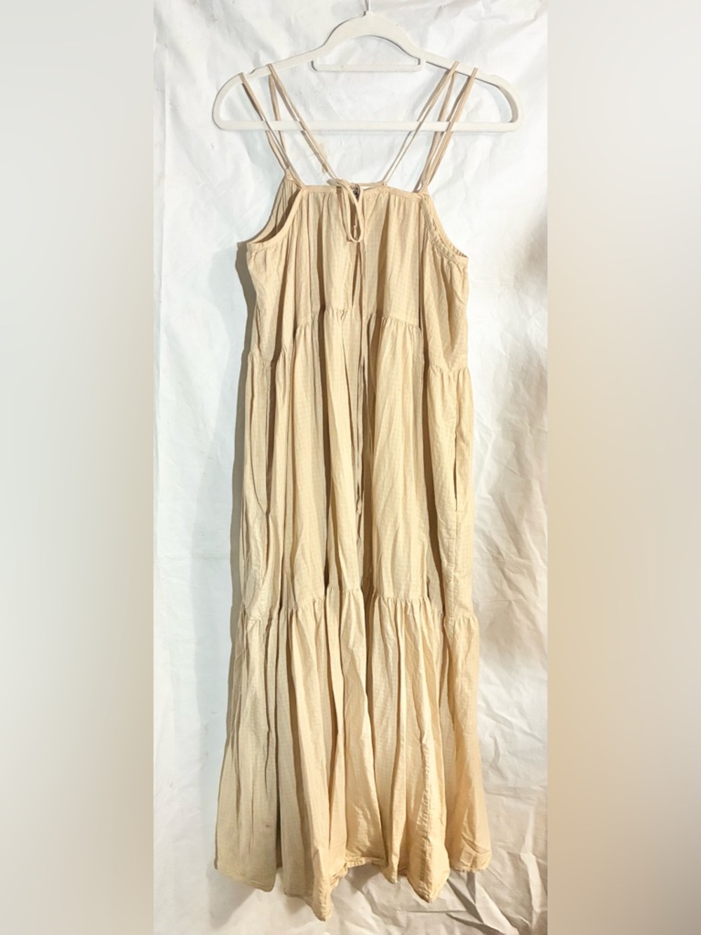Everlane cotton Peasant Dress Sz M oversized Staple Billowy light Pockets - Picture 6 of 16